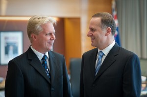Revenue Minister McClay with PM John Key